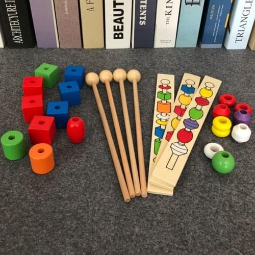 Addition Subtraction Multiplication Division Count Block Toys Montessori Materials Wooden Bead Sequencing Block