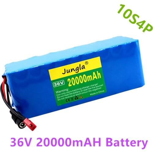36V 10S4P 20Ah 100% 36v 18650 Battery pack 500W 42V 20000mAh Battery Pack for Ebike Electric Bike with BMS+1Charger