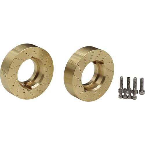 Hot racing Upgraded Steering Cup Rear Axle Coupler Universal Copper Counterweight 76g per piece for Axial SCX10II 90046 90047