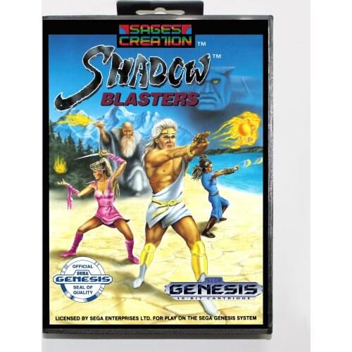 Shadow Blasters with Retail Box 16bit MD Game Card For Sega Mega Drive/ Genesis