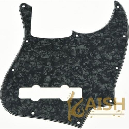 KAISH USA Spec 5 String Standard Jazz J Bass Pickguard Scrach Plate Black Pearl