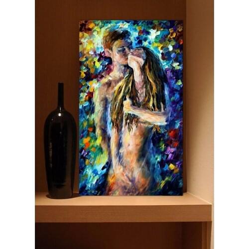 One Piece Sexy Nude Lovers Soft Touching Abstract Posters Canvas Print Wall Art Picture Home Decor Bedroom Bedside Oil Paintings