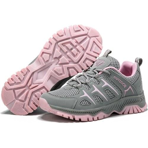 Summer Women Men Breathable Mesh Outdoor Casual Shoes Unisex Upstream Beach Shoes Sneakers Mountaineer Aqua Shoes for Couple