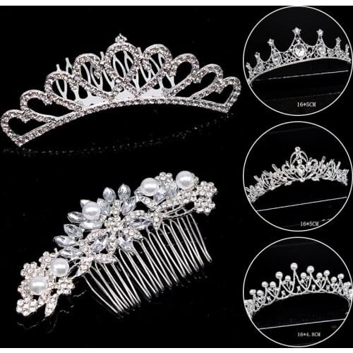 Fashion Bridal Wedding Crown Princess Rhinestone Headband Crystal Tiaras and Crowns HairBand Hair Jewelry Accessories