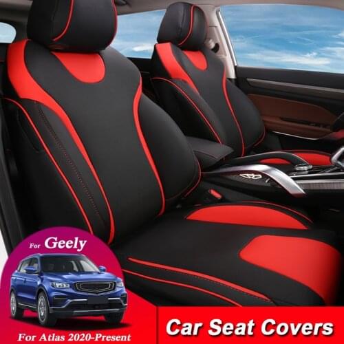 Car Seat Covers Set Leather For Geely Atlas 2020-Present Car Covers Styling Seat Protector Cushions Internal Accessories