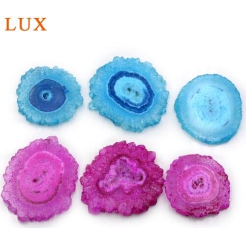 Natural Solar Quartz Cabochon Loose Gemstone 20 to 40 mm Approx pink and blue Wholesale sun flower crystal stone For Jewelry