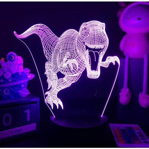3D Dinosaur Nightlight Baby Sleep Lighting Tyrannosaurus Figure For Kids Child Bedroom Decor Birthday Gifts Bedside Lamp