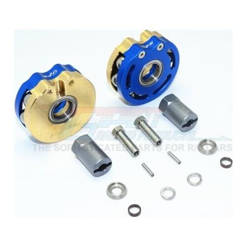 AXIAL SCX10 BRASS PENDULUM WHEEL KNUCKLE AXLE WEIGHT WITH ALLOY LID + 21MM HEX ADAPTER -SET - SCX023AX