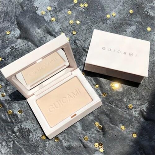 Face Base Pressed Powder Makeup Matte Shimmer Fix Palette Concealer Contour Nude Compact Cosmetics With Puff