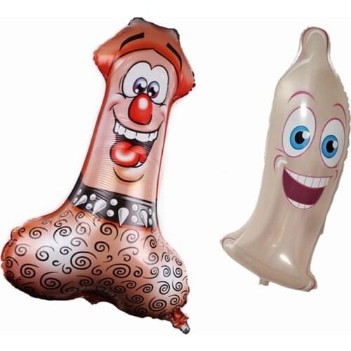 Bachelorette Sexy Party 58x90cm Big Penis Condom Foil Balloon Decoration Aluminium Balloon Hen Night Bride Team To Be Supplies,Q