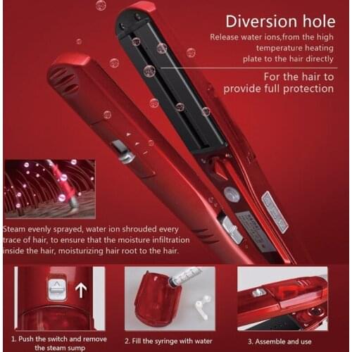 Professional Steam Hair Straightener Ceramic Straight hair splint Hair Straightening Iron Curler beauty curling Hair Styling Too