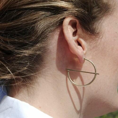 HebeDeer Girl Hoop Drop Stud Earring Womens Earrings Light Yellow Gold Color Cute Hyperbole Jewelry Boucles D Oreille Oorbellen