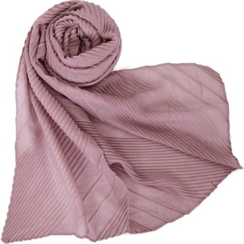 Cotton wrinkle hijab scarf plain crinkle shawls muslim scarves headscarf wraps pashmina turbans headband scarves 12 color
