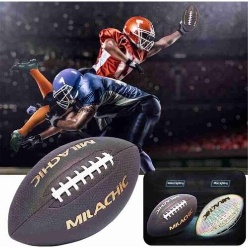 Reflective Rugby Luminous Wear-resistant Night Glowing Training Ball PU American Standard Game Training Ball