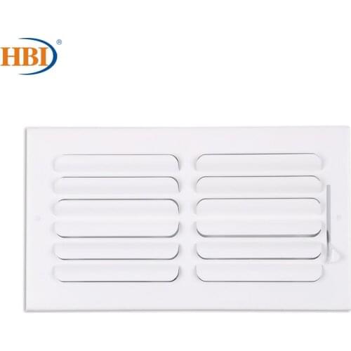HBI 2-Way W12" x H6" Curved-Blade Ventilation Grille Air Outlet Valve Air Supply Register Air Vent Cover Steel Ceiling/Sidewall
