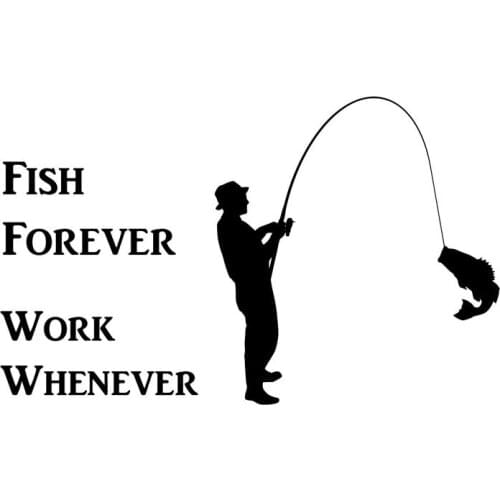 17.8CM*11CM Funny Fishing Sticker Lure Car Stickers Decals Decor Decoration Auto Accessories Black/Sliver C8-1369