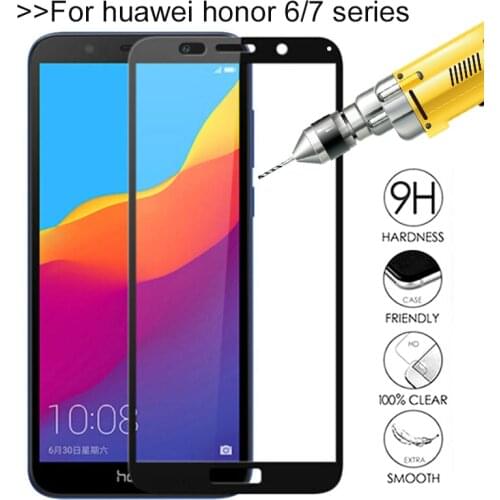 On honor 6X 6A 6C pro Tempered Glass For huawei honor 7X 7A 7C 7S Screen Protector protective glas hauwei 7 6 X C A S Cover Film