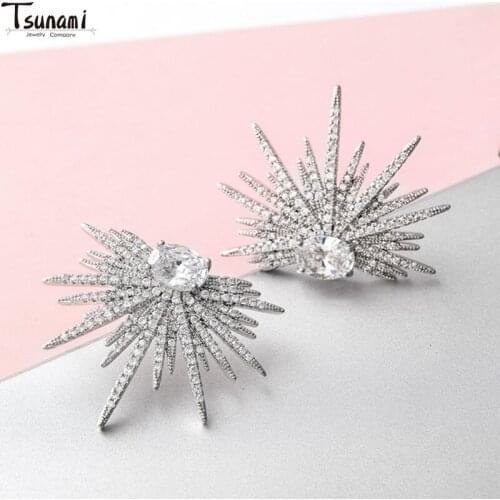 Dragonfly Fashion Cute Bling Micro-inlaid Zircon Crystal Earrings For Women Temperament Personality Christmas Gifts Jewelry 2021