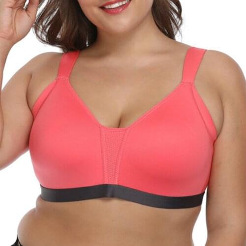 Womens Plus Size Cotton Big Size Full Cup Bra Seamless Unlined Full Coverage Wirefree Underwear Women