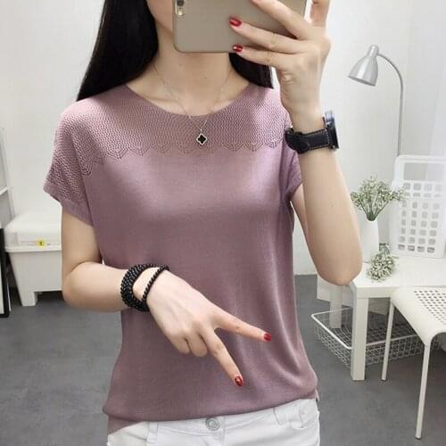 Spring summer college wind ice silk knit vest top thin hollow out bottoming sling streetwear womens clothing white shirt