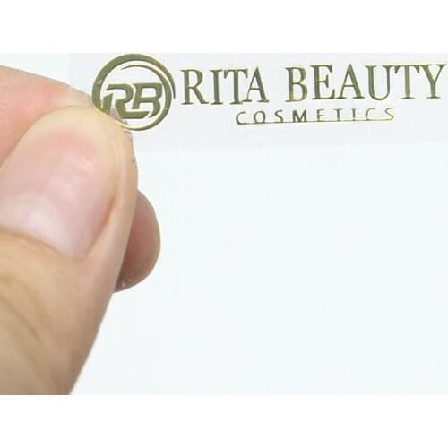 Customize Gold Labels Luxury Shiny Logo Stickers Waterproof Gold Transfer Stickers