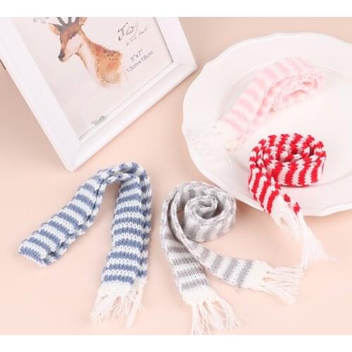 1/6 Dollhouse Miniature Knitting Scarf Hat Ornament DIY Dolls Clothing Accessories