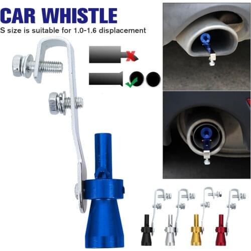 5 Colors S Size Car Motorbike Exhaust Fake Turbo Whistle Pipe Sound Muffler Blow Off Valve Universal Simulator Whistler