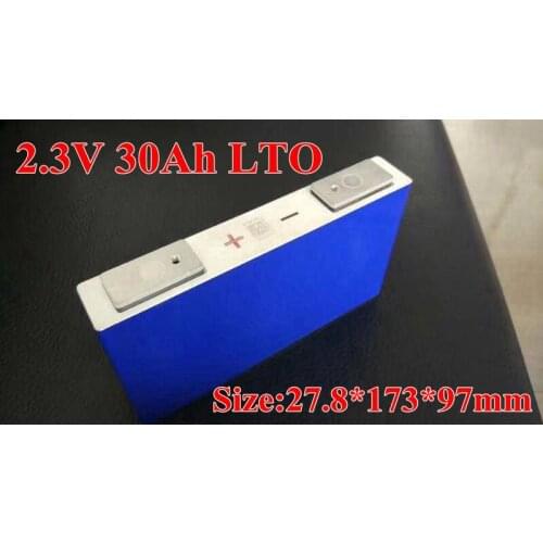 1pcs LTO 2.3v 30Ah 30000mAh Lithium Titanate Battery Cell 300A Fast Charging Rechargeable for Diy Pack Power Long Cycle Life