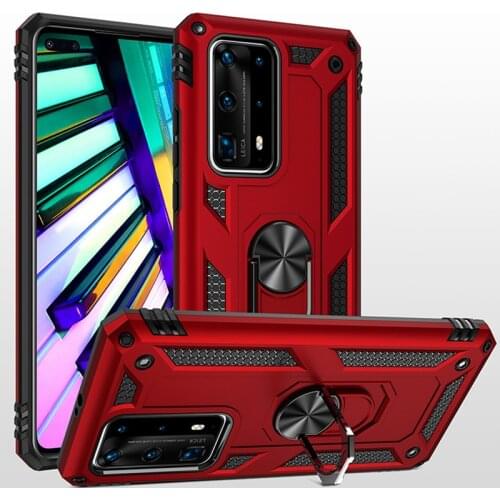 Armor Soft Shockproof Case For Huawei Honor 20 10 9X Y9S P40 P30 Mate 30 20 lite Pro Car Ring Stand Holder Protective Case
