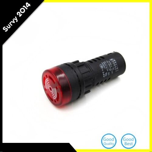 New 12V AD16-22SM LED Flash Alarm Indicator Signal Lamp with Buzzer
