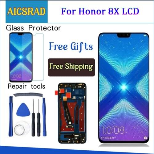 NEW ORIGINAL 6.5" For Huawei Honor 8X LCD Display Touch Screen Digitizer Assembly Replacement With Frame LCD+Tools