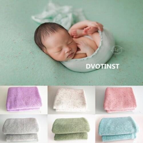Dvotinst Newborn Photography Props Soft Crochet Backgound Balnket Backdrop Mat Studio Shoot Fotografia Accessories Photo Props