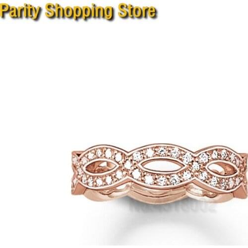 RS1187 Rose Gold Wave Ring Euro-American style Glam And Soul Good Jewerly For Men And Women 2015 Ts Gift In 925 Sterling silver