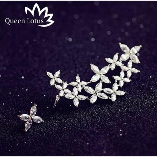 Ladies 2017 fashion elegant unique asymmetrical earrings temperament wedding party jewelry Women Earring