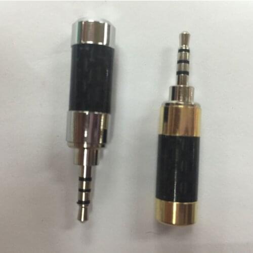 2.5 four-section plug/carbon fiber gold-plated rhodium-plated 2.5 four-level assembly plug