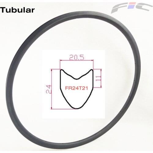 260g road tubular rim FIC 24mm carbon road bike wheel rims 700 x 21c racing wheel UD matte 3K glossy 16h 20h 24h chinese rim