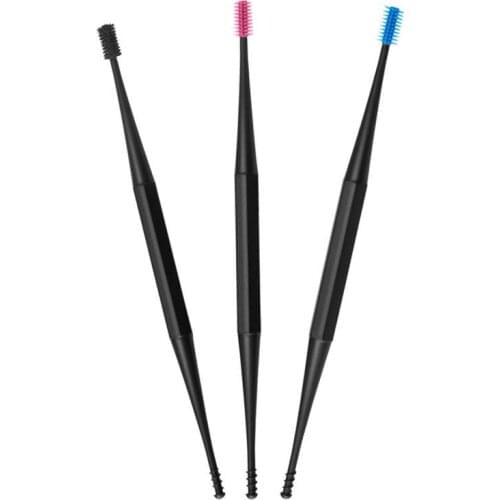 3pcs Ear Spoon Flexible Soft Silicone Double End Spiral Ear Wax Pick Ear Cleaning Tool Ear Wax Removal Tool