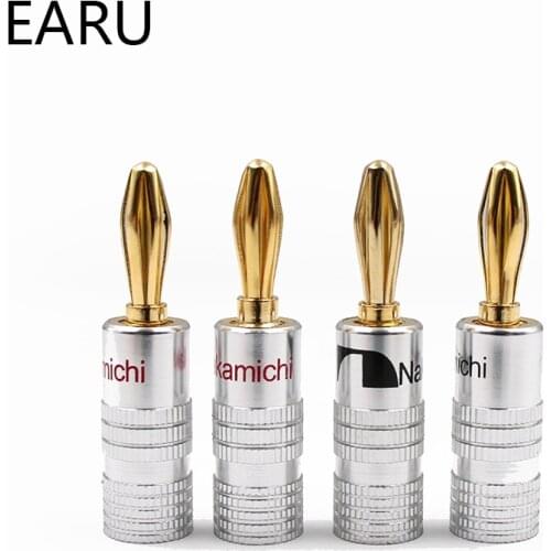 4pcs GD Amp Nakamichi Speaker Banana plug connectors