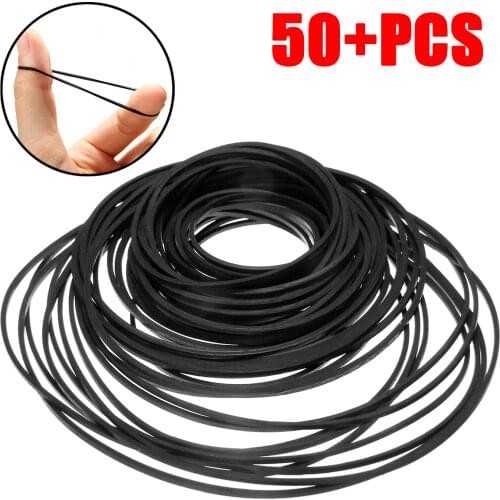 60pcs Assorted 40-130mm Mix Cassette Tape Recorder Repair Belt Machine Square Belt for Recorders Walkman DVD Drive