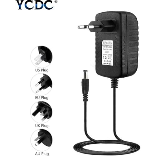 AC100-240V To DC 12V 2A Power Supply Adapter with DC Connector For Security Camera System LED Strip Light EU US AU UK Plug