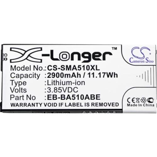 Cameron sino 2900mah battery for SAMSUNG Galaxy A5 2016 Duos SM-A5100 A510F A510F/DS A510K A510L A510M/DS A510S A510Y/DS
