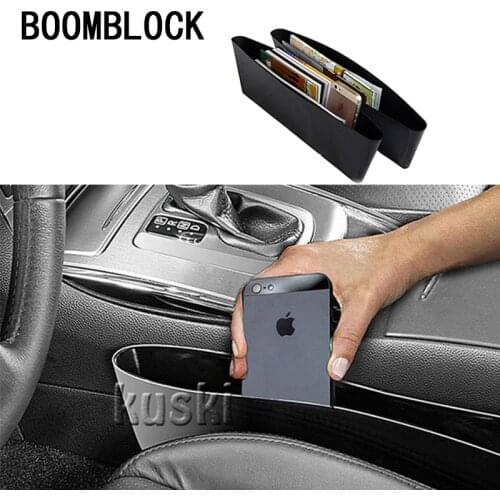 BOOMBLOCK 2PCS Car-styling Seat Gap Boxes Armrest Organizer For Skoda Octavia A5 A7 2 Lexus Bmw F30 X5 E53 F10 E34 Lada Granta