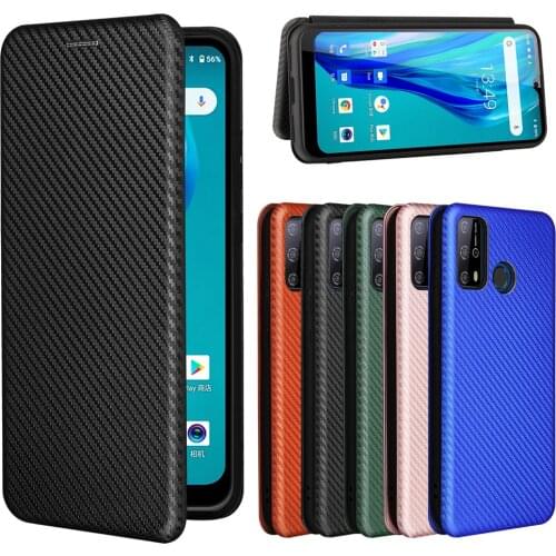 For Oukitel C23 Pro Case Luxury Flip Carbon Fiber Skin Magnetic Adsorption Case For Oukitel C23Pro C 23 OukitelC23 Phone Bags