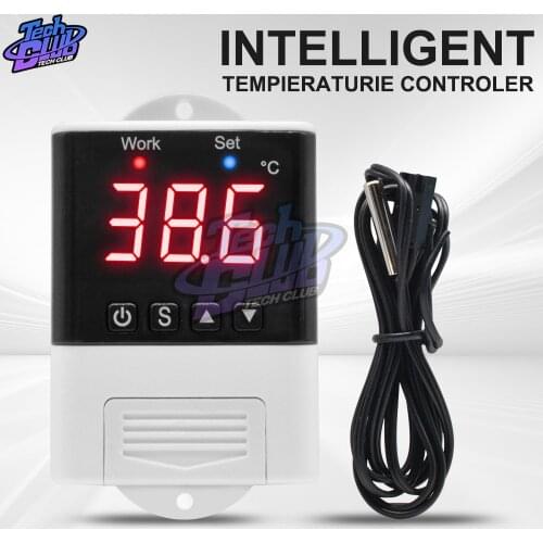 AC 110-230V LED Digital Temperature Humidity Controller Thermostat Humidistat Aquarium Incubator Cooling Control NTC Sensor