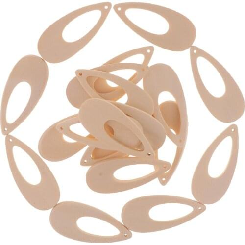 Wood Drop Charms Unfinished Wooden Beads for Earrings Jewelry Making Crafts DIY Decorative Pendants