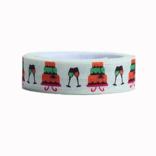 FLRA FOE Funny designed printing elastic with fold over line