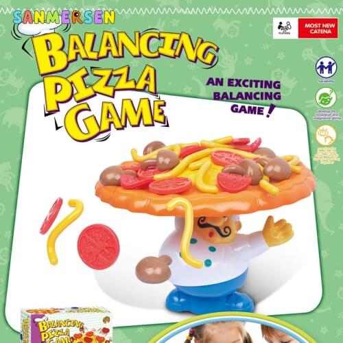 Interactive Incline Pizza Pile up Balancing Game Don't Let Them Fall of the Pizza Children Family Funny Educational Toys