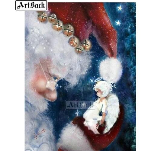 Full square round drill diamond painting Santa Claus new 3d diamond embroidery rhinestone mosaic home decoration painting