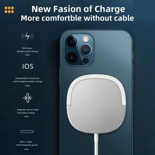 HOT SELL Magnetic Wireless Charger For IPhone 12 Pro MAX Wireless Charger 15W Fast Charging Pad For Samsung Xiaomi Quick Charger