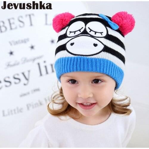 Cartoon Hat Baby Winter Hat Baby Boy Hat for Girls Knit Beanie Kidss Hats Newborn Photography Props HT19004